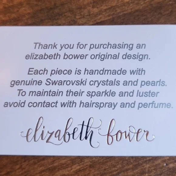 New In Box Elizabeth Bower Swarovski Crystal Elegant  Drop Earrings - Picture 5 of 9